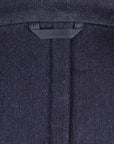 De Petrillo Benny Wool and Cashmere Jersey Jacket Blu Notte