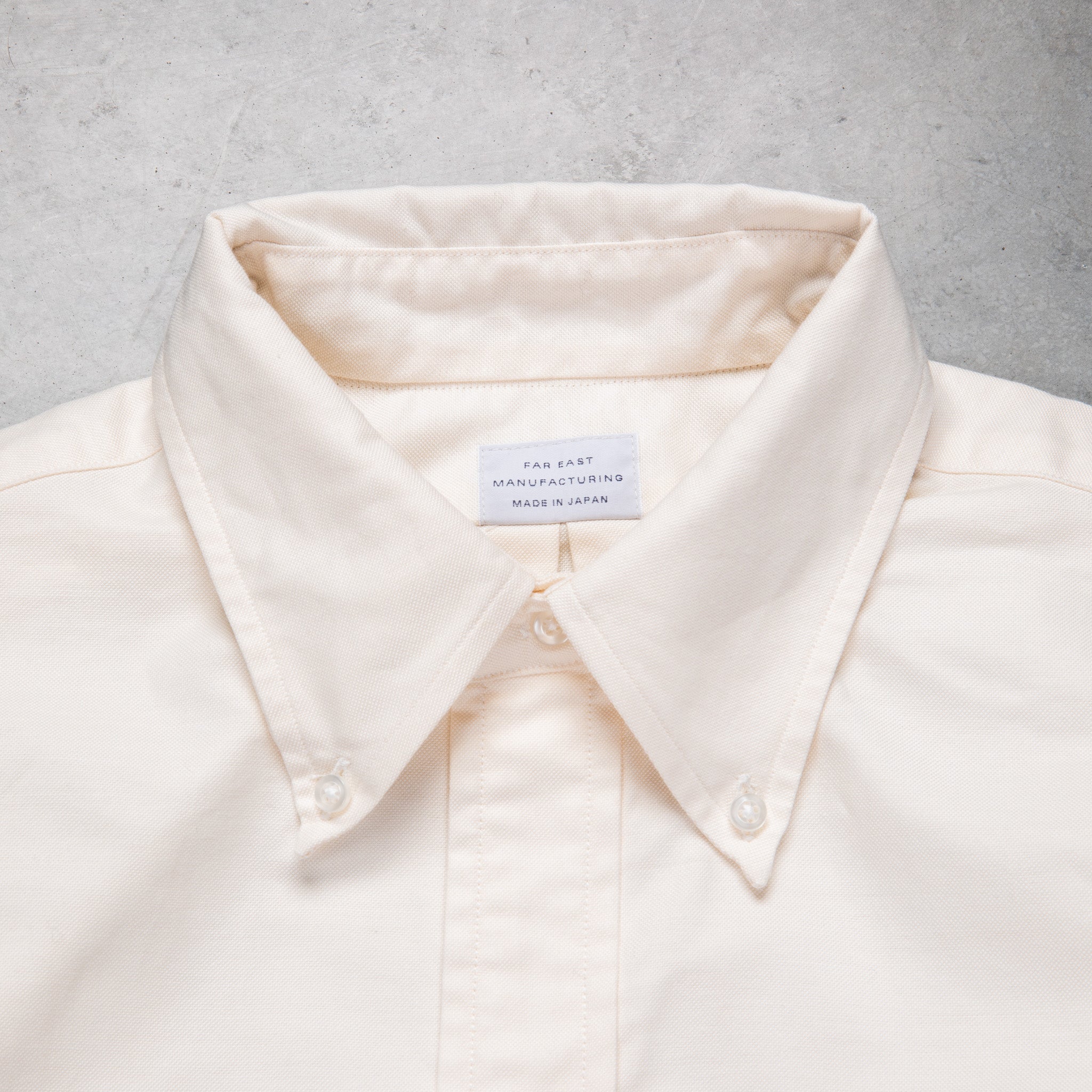 Far East Manufacturing Oxford Button-down Shirt Ecru