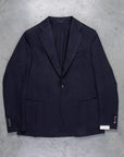 De Petrillo Benny Wool and Cashmere Jersey Jacket Blu Notte