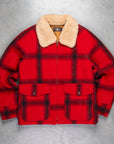 RRL Kaplan Wool Shearling-Collar Plaid Jacket