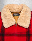 RRL Kaplan Wool Shearling-Collar Plaid Jacket