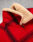 RRL Kaplan Wool Shearling-Collar Plaid Jacket