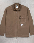 And Wander Dry Rip Shirt Jacket Khaki