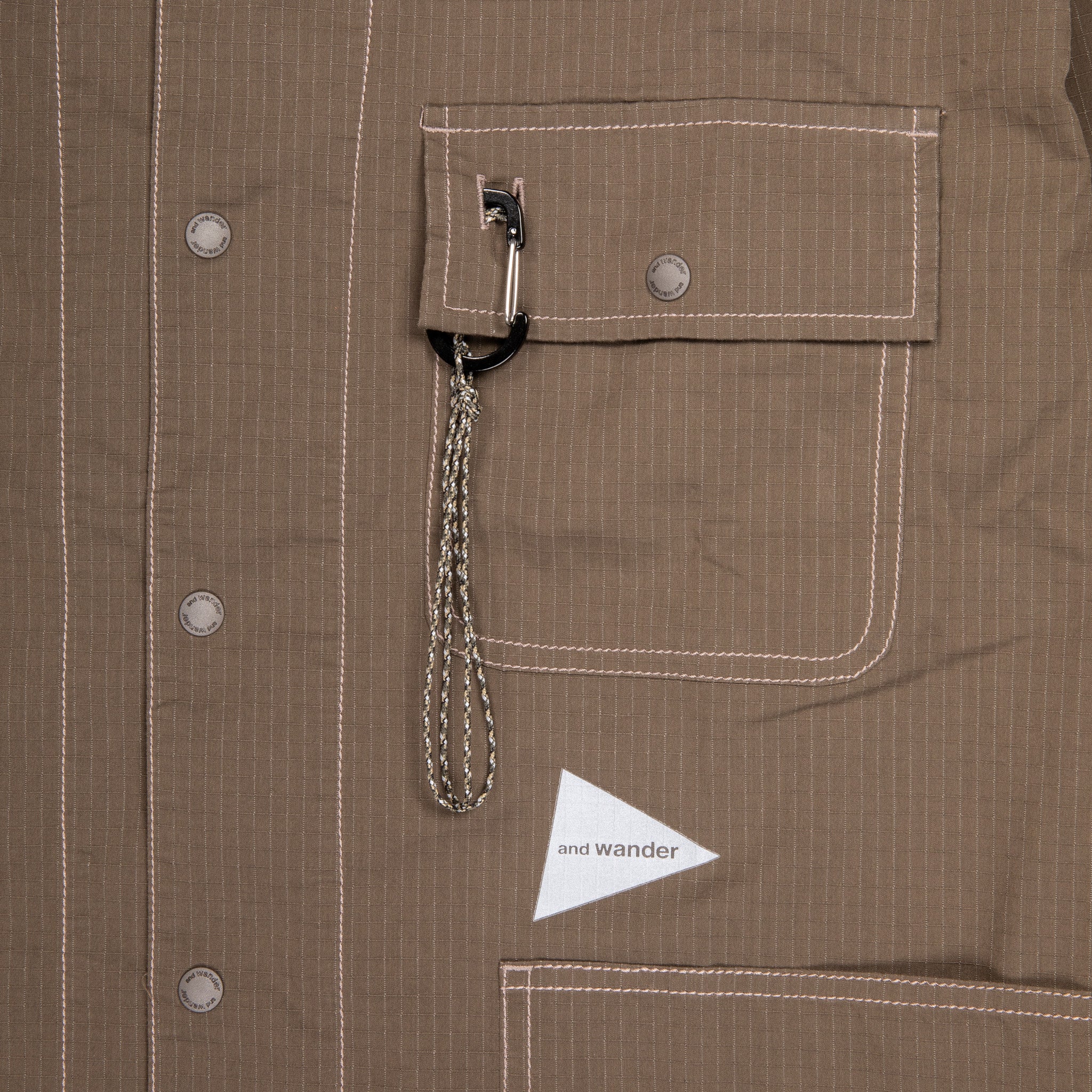 And Wander Dry Rip Shirt Jacket Khaki – Frans Boone Store