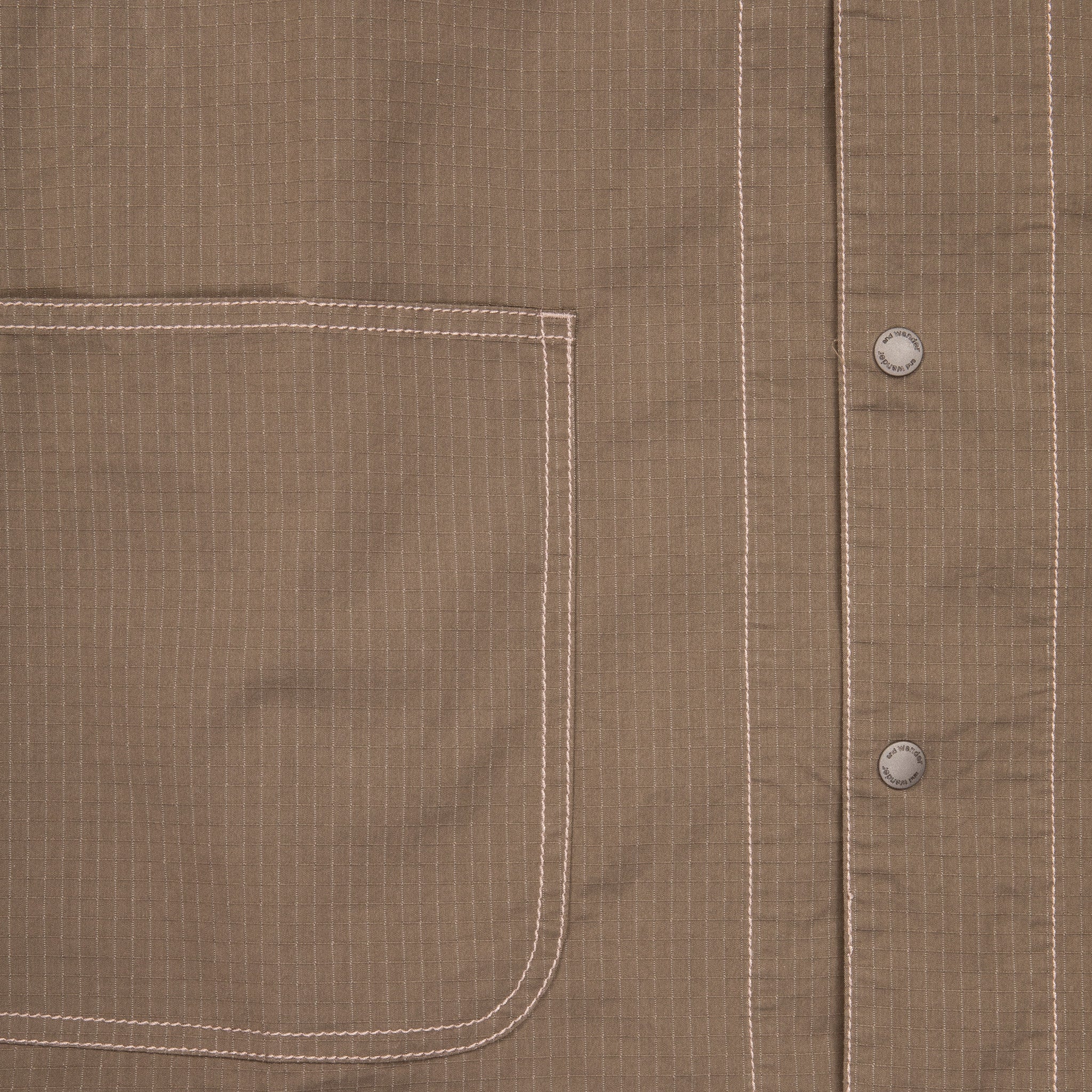 And Wander Dry Rip Shirt Jacket Khaki – Frans Boone Store