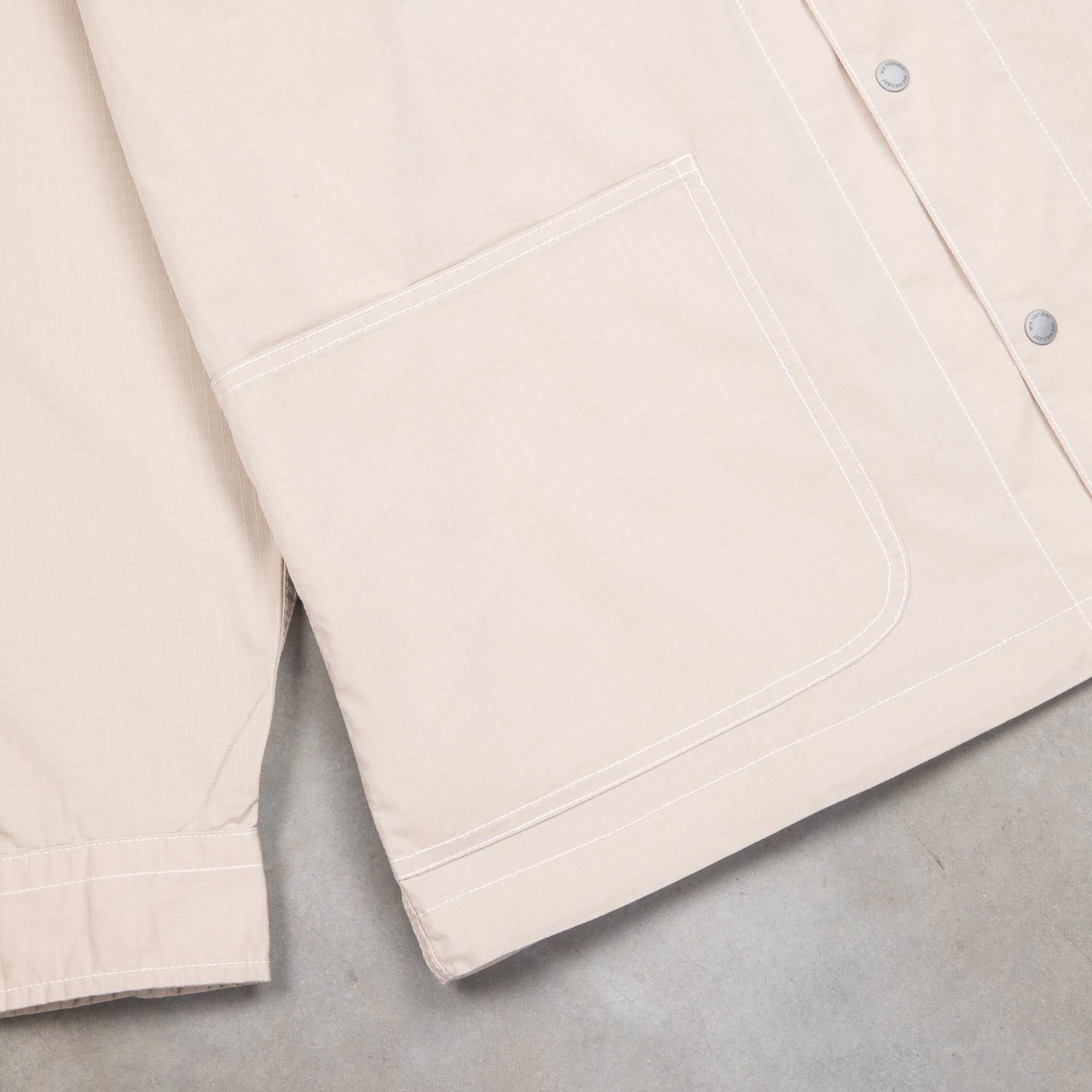 And Wander Dry Rip Shirt Jacket L. Beige