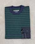 And Wander Stripe Pocket H/S Tee Green