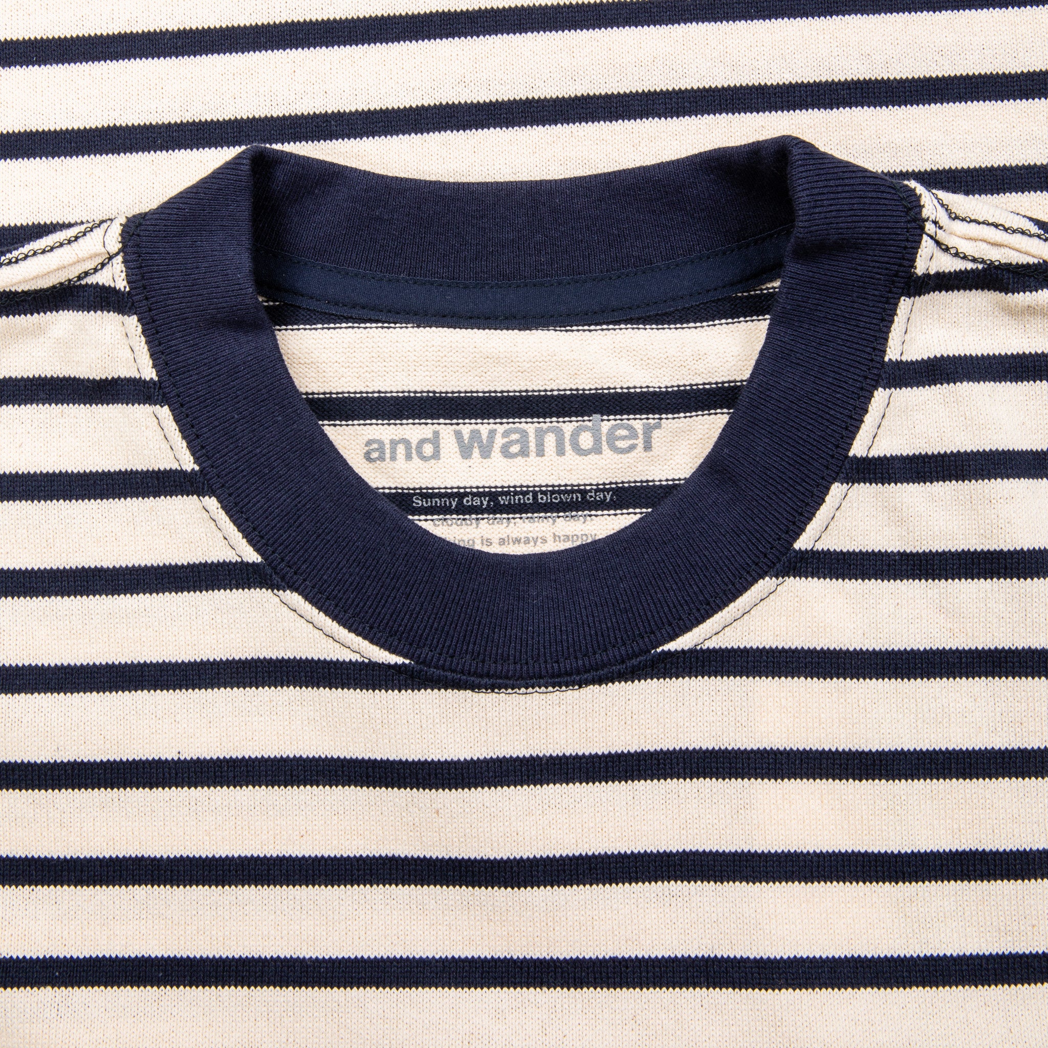 And Wander Stripe Pocket LS tee Off White – Frans Boone Store