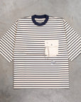 And Wander Stripe Pocket H/S Off White