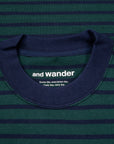 And Wander Stripe Pocket H/S Tee Green