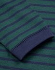 And Wander Stripe Pocket LS Tee Green