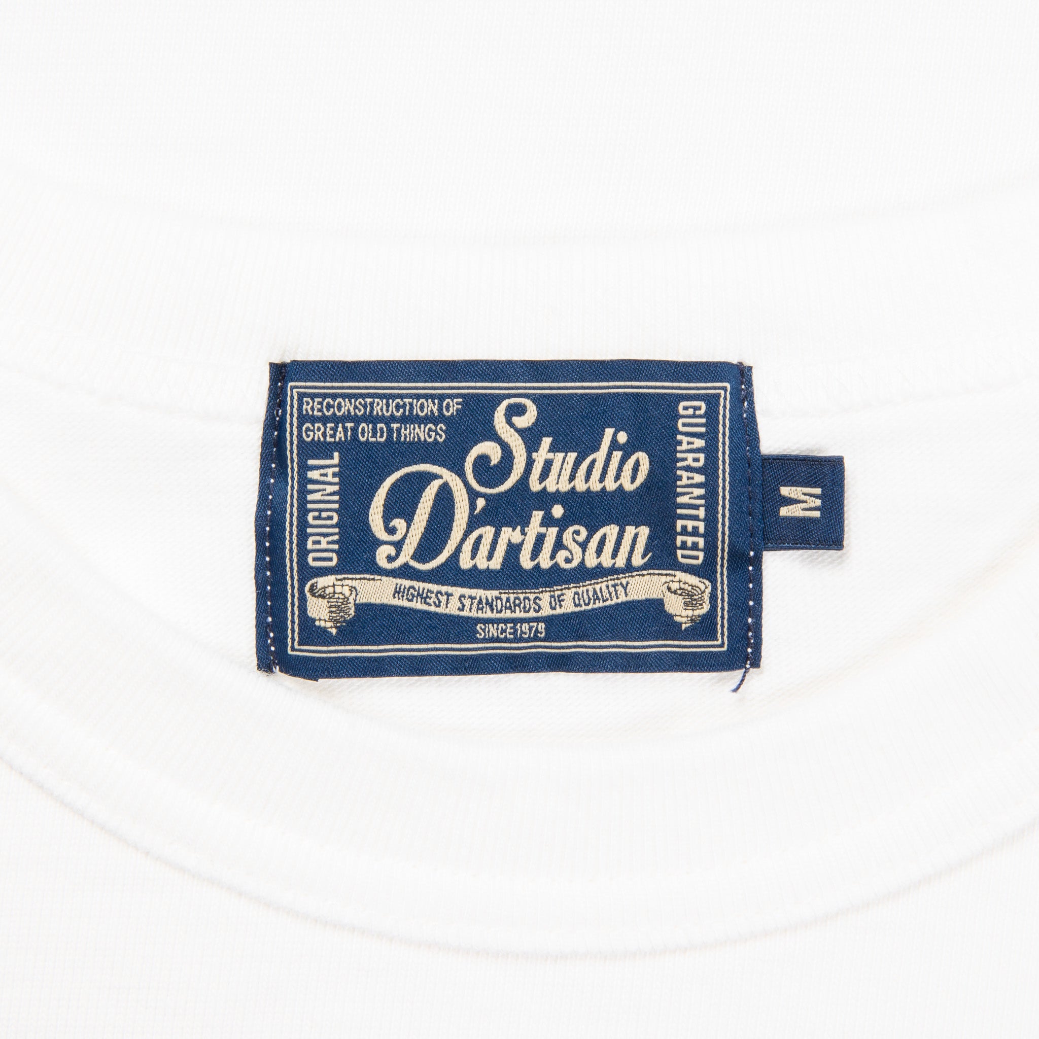 Studio D'Artisan 9938 Suvin Gold Loopwheel LS Tee White