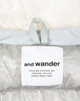 And Wander Diamond Stitch Down Vest Off White