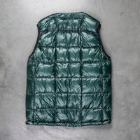 And Wander Diamond Stitch Down Vest Green