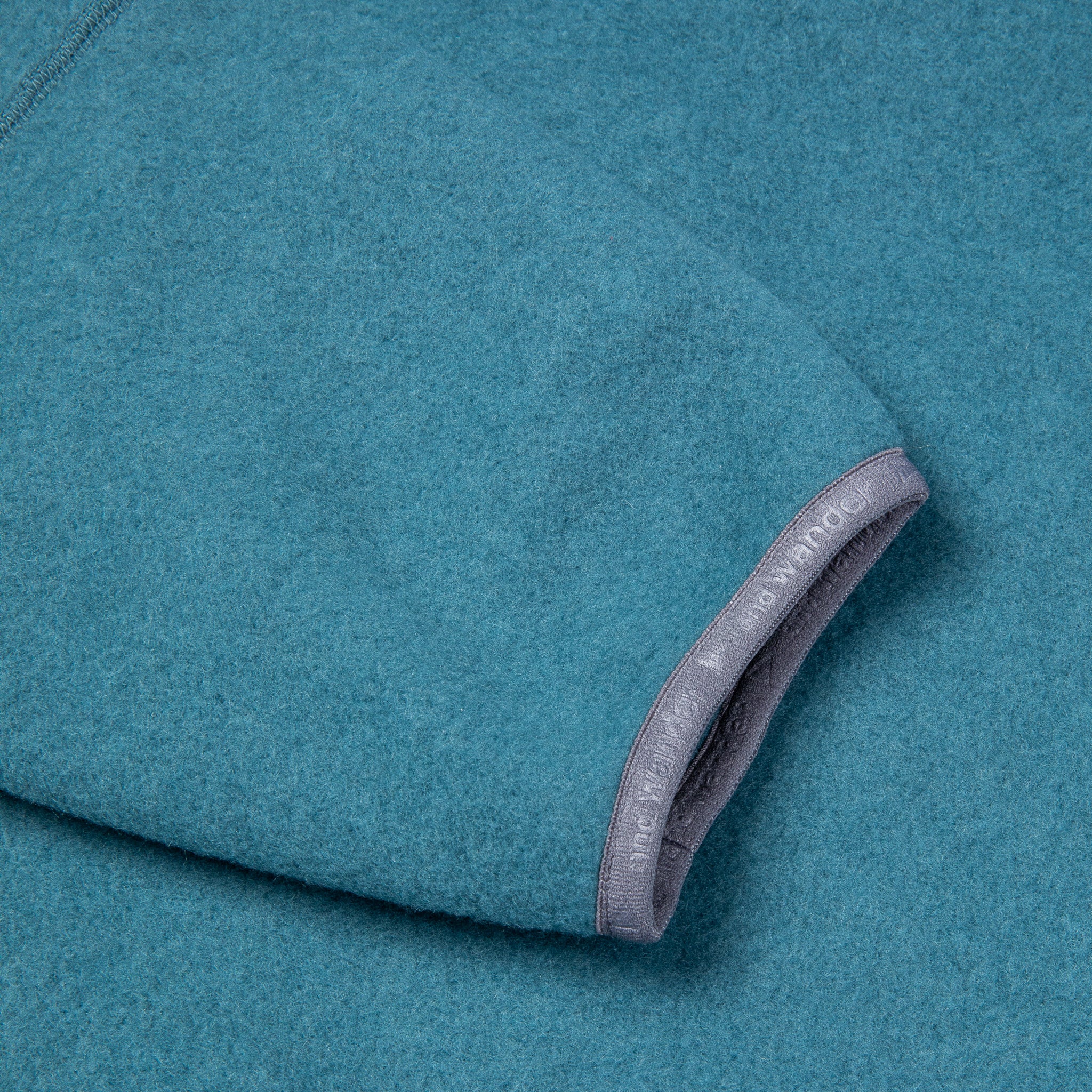 And Wander Wool Fleece Cardigan Blue Gray