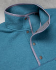 And Wander Wool Fleece Pullover Blue Gray