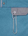 And Wander Wool Fleece Pullover Blue Gray