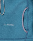 And Wander Wool Fleece Pullover Blue Gray