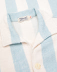 The Real McCoy's Cotton Pile Beach Shirt Light Blue Stripe