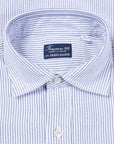 Finamore x Frans Boone Ivy Shirt Oxford Stripe Dark Blue