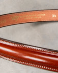 Tory Leather Classic Bridle Leather Belt 1″ Brass Buckle Oakbark