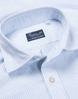 Finamore x Frans Boone Ivy Shirt Oxford Stripe Light Blue