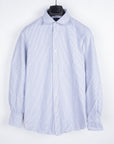 Finamore x Frans Boone Ivy Shirt Oxford Stripe Dark Blue