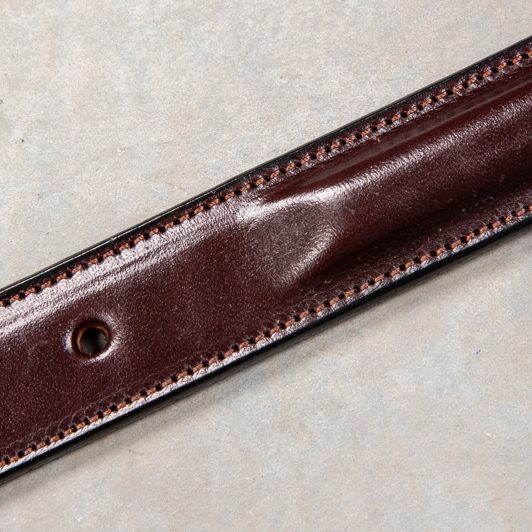 Tory Leather Classic Bridle Leather Belt 1″ Brass Buckle Havana