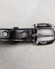 Tory Leather Classic Bridle Leather Belt 1″ Nickle Buckle Black