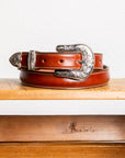 Tory Leather x Frans Boone Western Bridle Leather Belt 1″ Oakbark