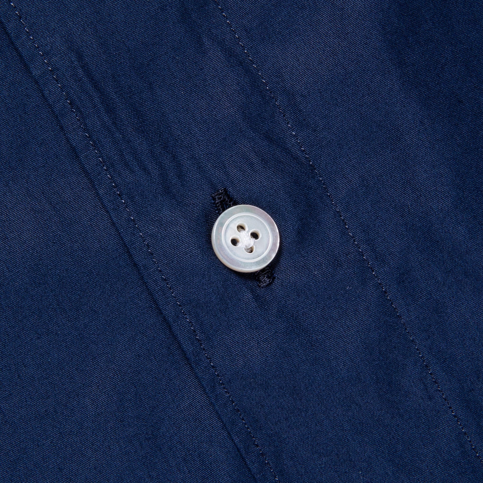 Finamore Tokyo Shirt Sergio Collar Poplin navy