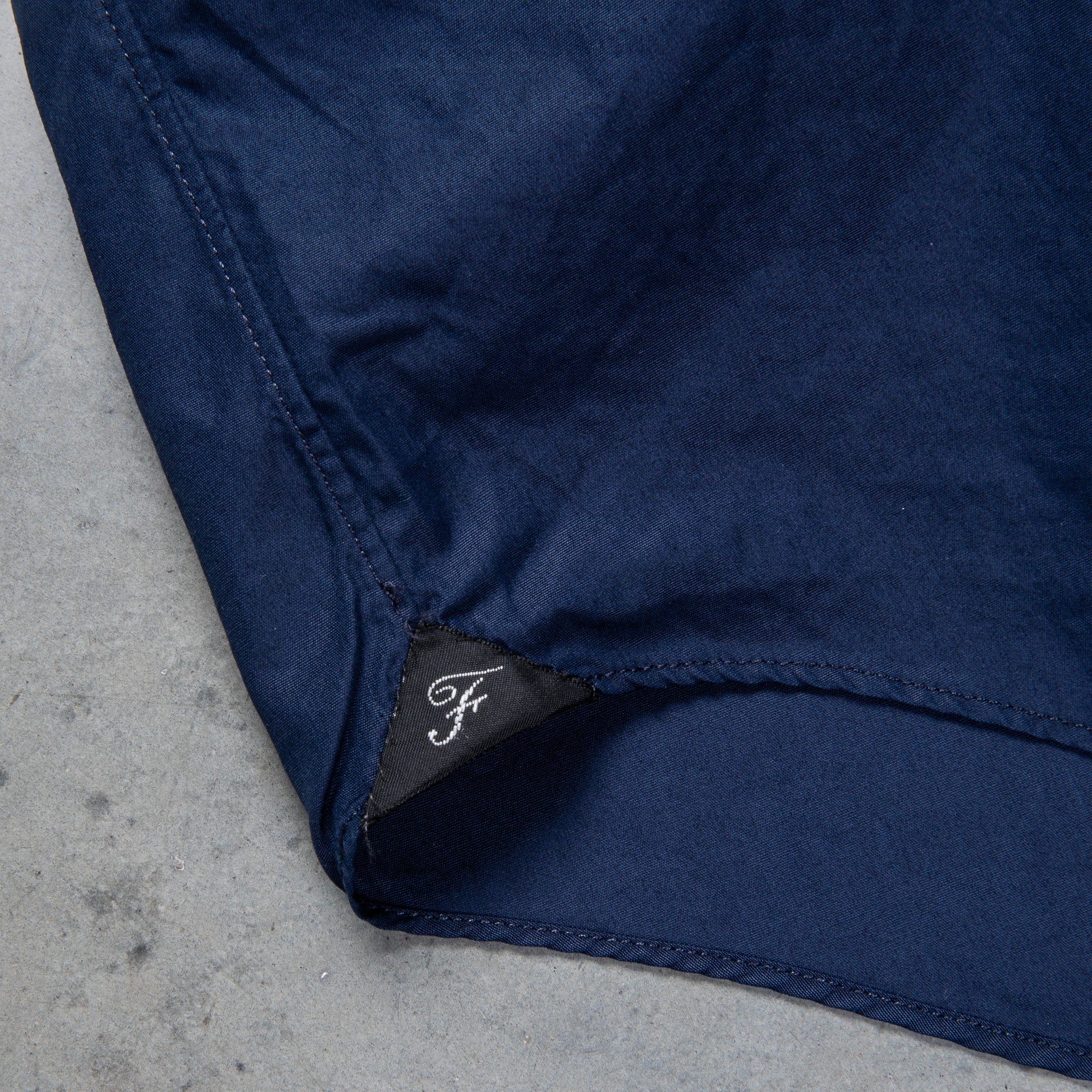 Finamore Tokyo Shirt Sergio Collar Poplin navy