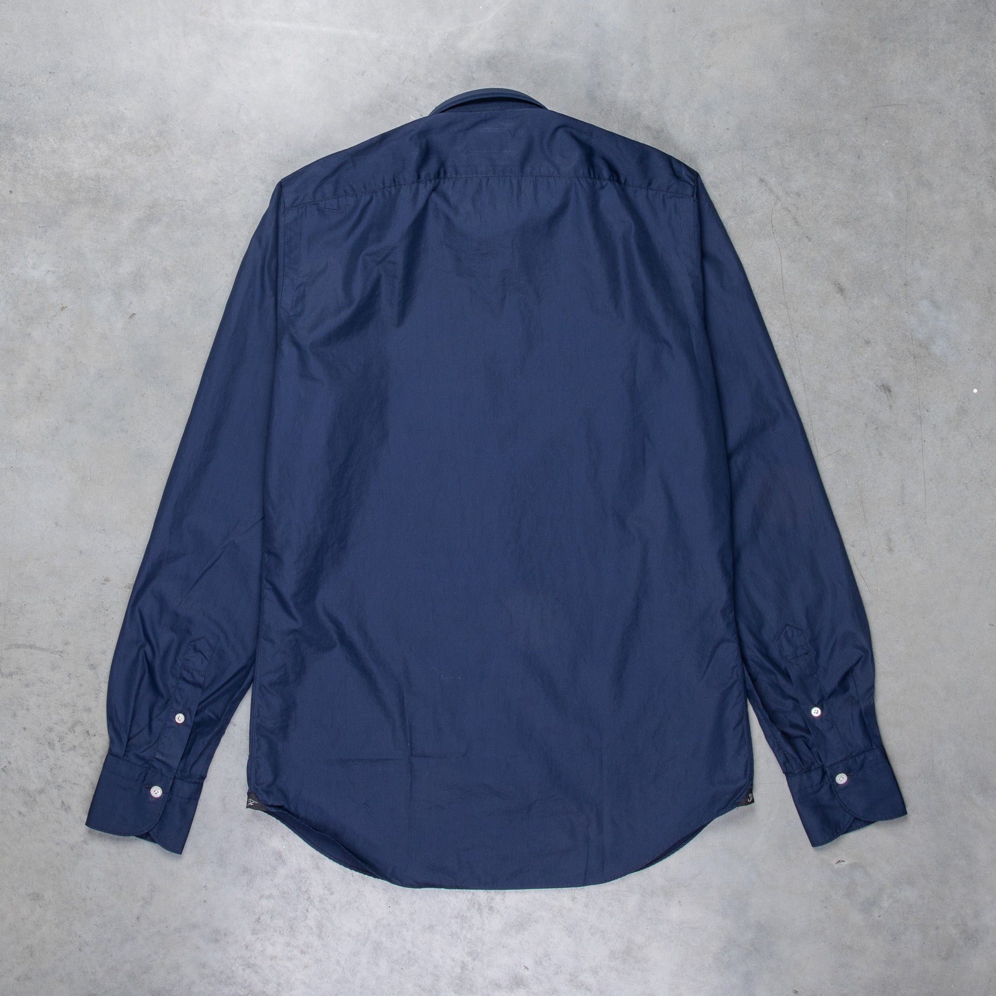 Finamore Tokyo Shirt Sergio Collar Poplin navy