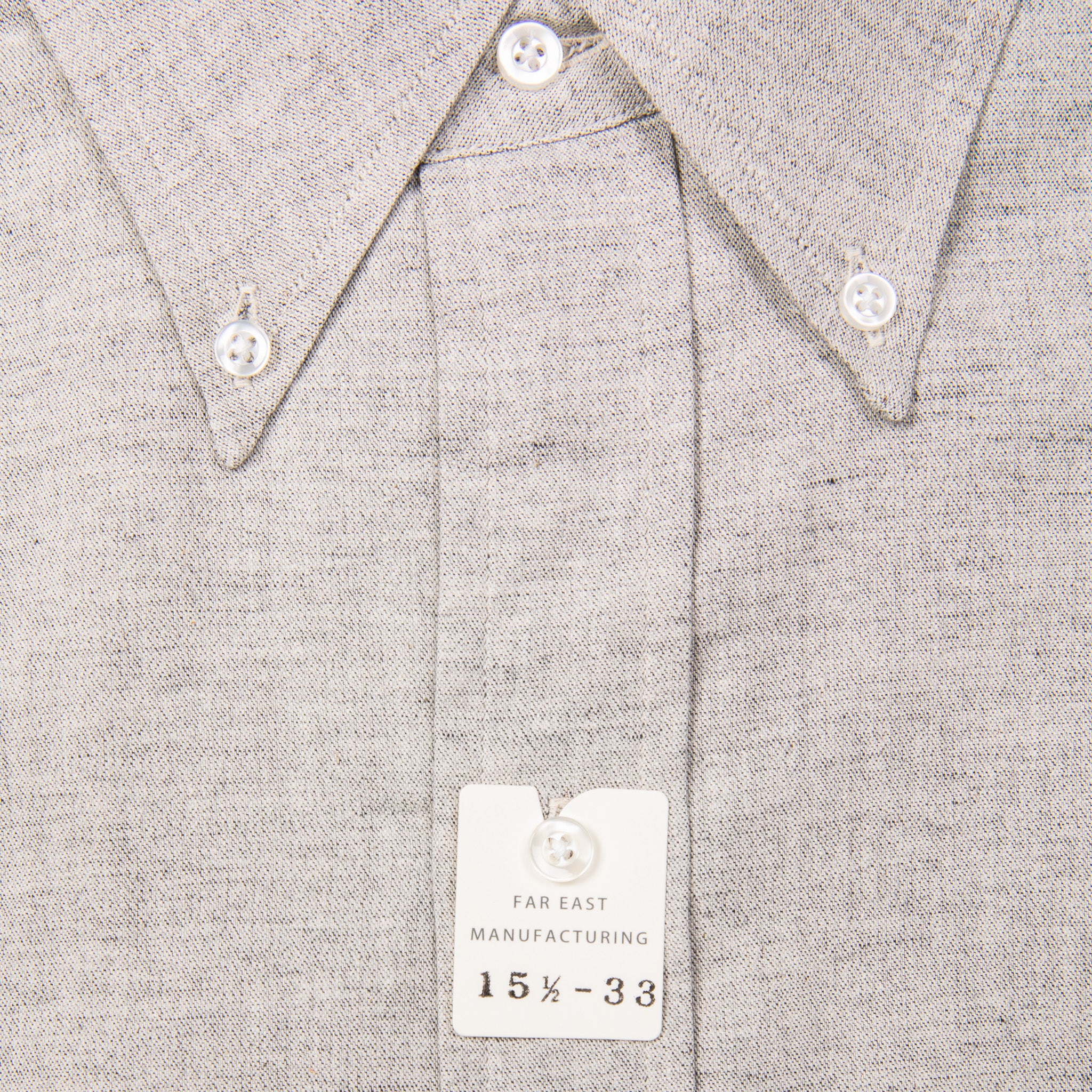 Far East Manufacturing Chambray Button-down Shirt Heather Grey