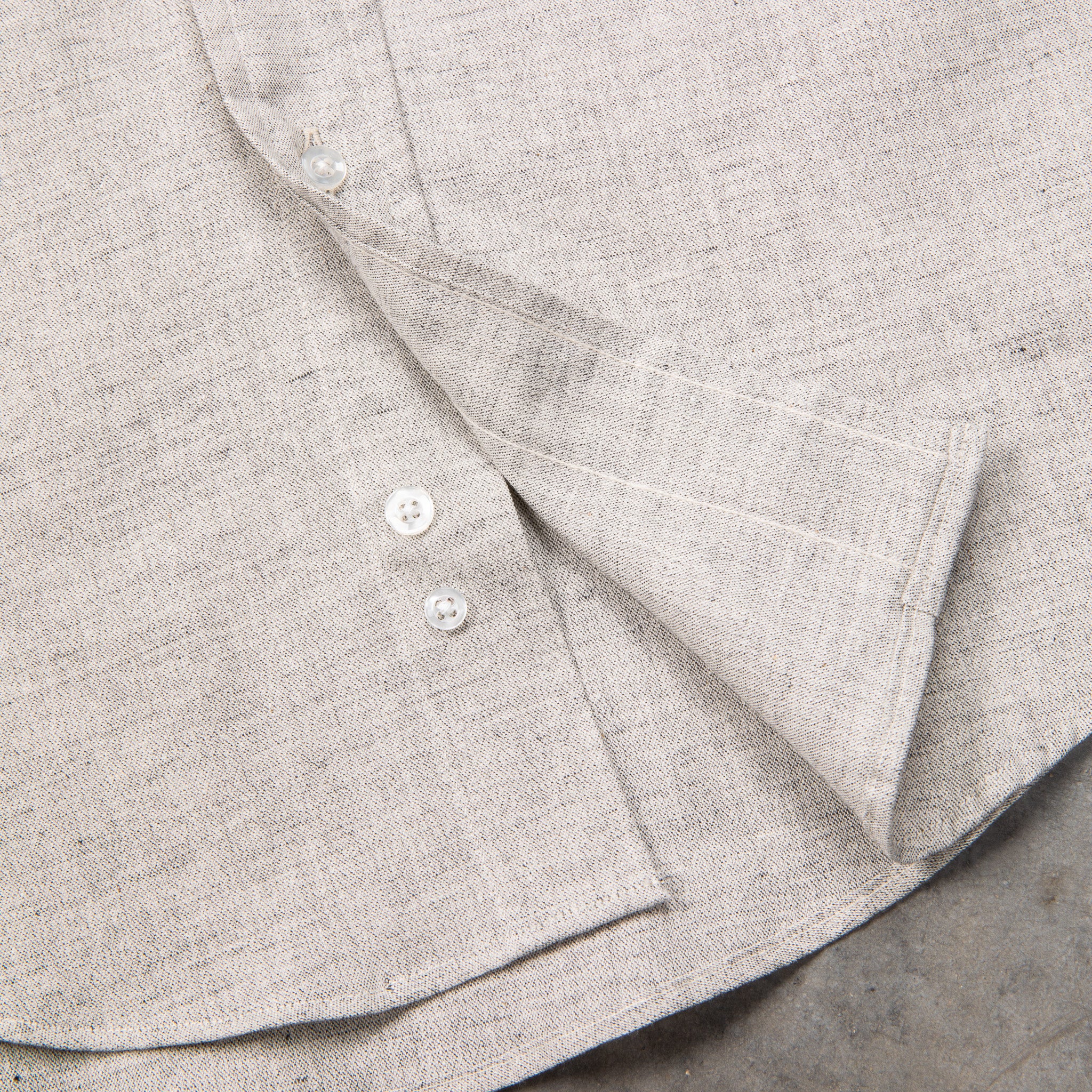 Far East Manufacturing Chambray Button-down Shirt Heather Grey