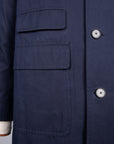 Cohérence Corb II Coat Gabardine Dark Blue