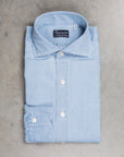 Finamore Gaeta Fit Collo Eduardo Bleached Light Denim