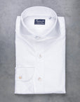 Finamore Gaeta Shirt Sergio Collar White Alumo Poplin