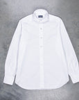 Finamore Gaeta Shirt Sergio Collar White Alumo Poplin