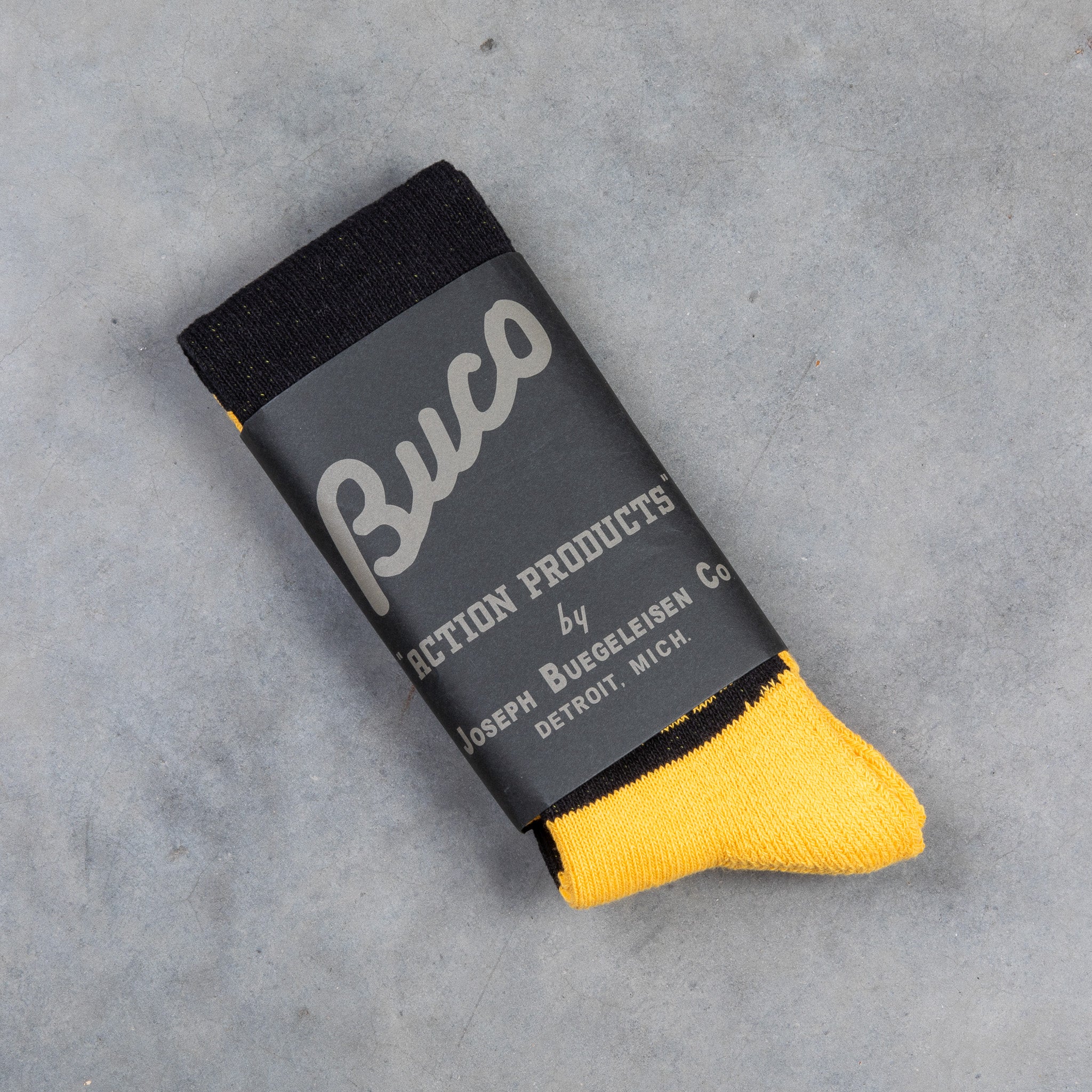 Buco Striped Action Socks Yellow/Black