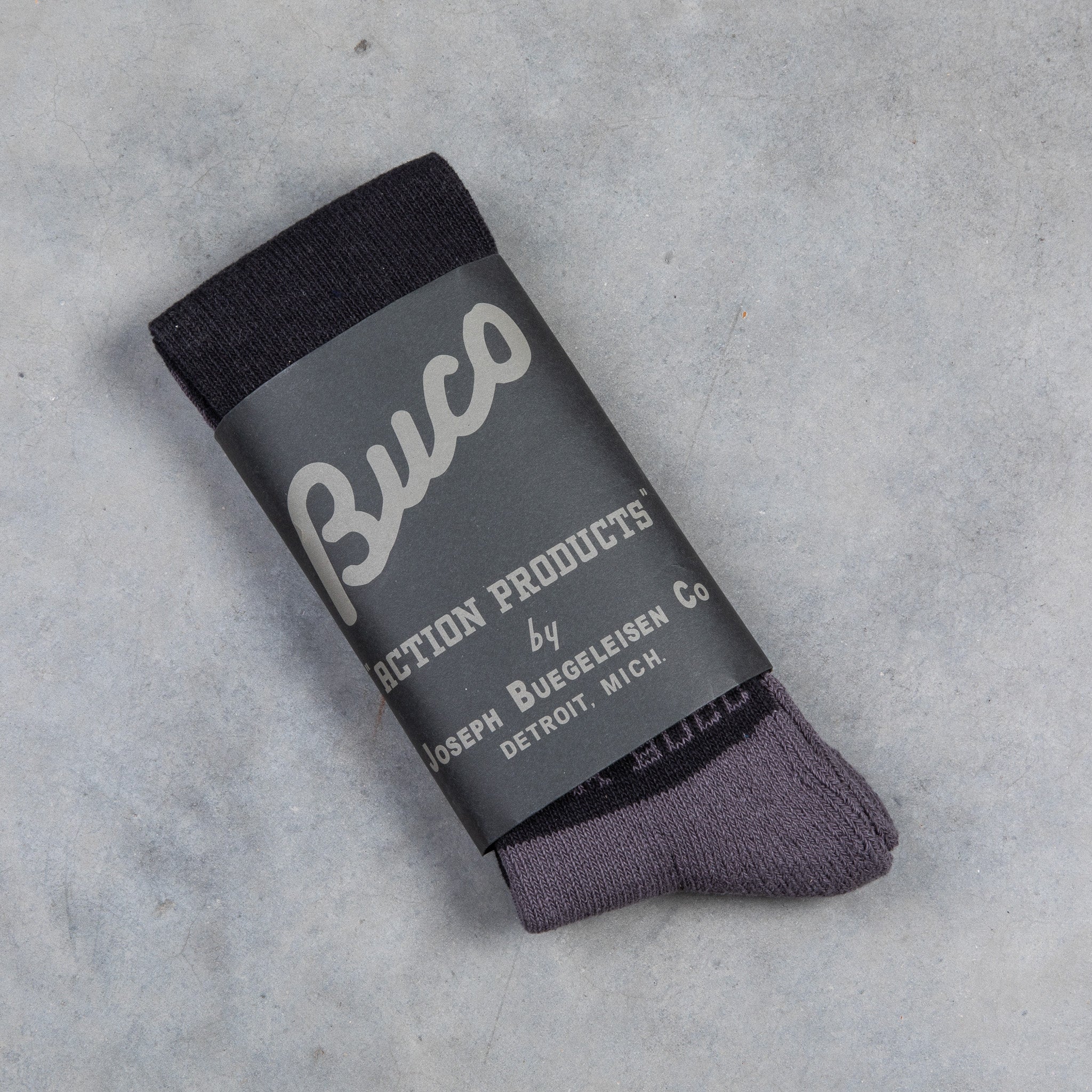 Buco Striped Action Socks Gray/Black