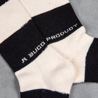 Buco Striped Action Socks White/Black