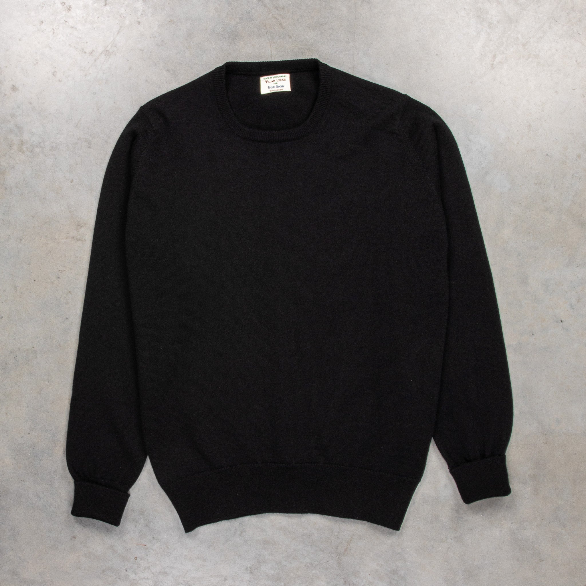 William Lockie Oxton Cashmere Crew Neck black – Frans Boone Store