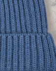 William Lockie x Frans Boone Royal Rib Cashmere Hat Blue Paon