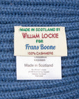 William Lockie x Frans Boone Royal Rib Cashmere Hat Blue Paon