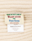 William Lockie x Frans Boone Royal Rib Cashmere Hat Ecru