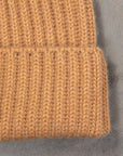 William Lockie x Frans Boone Royal Rib Cashmere Hat Brown Sugar
