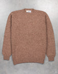 Laurence J. Smith Super soft Seamless Crew Neck Pullover Nutmeg