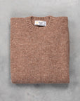Laurence J. Smith Super soft Seamless Crew Neck Pullover Nutmeg