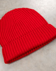William Lockie x Frans Boone Royal Rib Cashmere Hat College Red